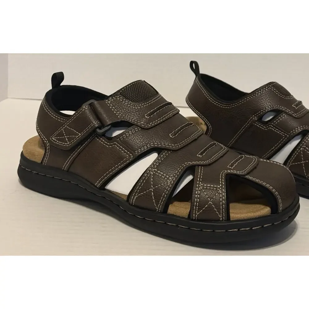 Men’s Dockers Searose Fisherman Brown Sandals 7M Memory Foam Insoles NEW